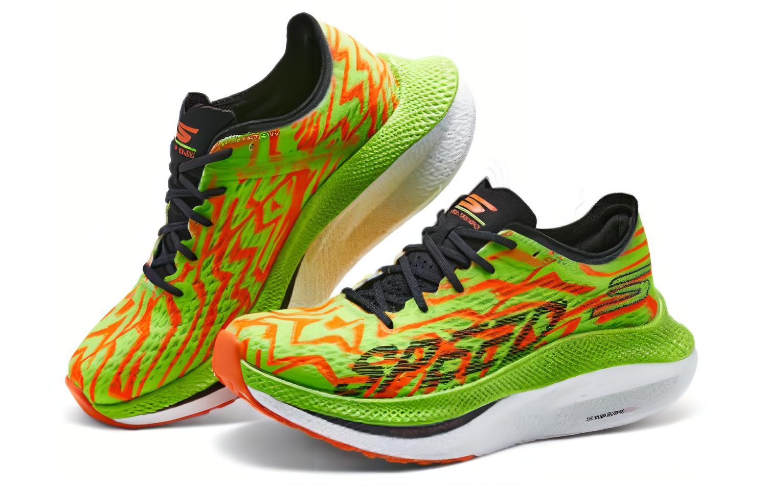 Skechers Cushioning, Wear Resistant Low top Running Shoes Women’s Red Green Black