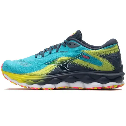 Mizuno Wave Sky 7 Abrasion Resistant Low top Running Shoes Men's Blue