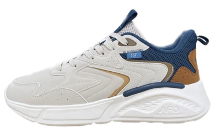 361° Comfortable Round Toe Slip Resistant Abrasion Resistant Low top Running Shoes Men’s Blue White