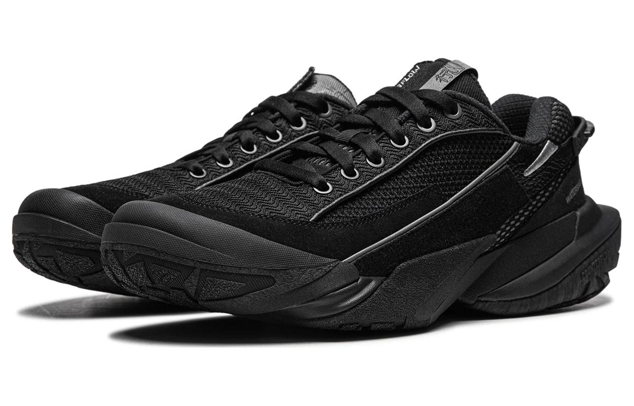 Li Ning Cushioning Abrasion Resistant Breathable Low top Running Shoes Men’s Black