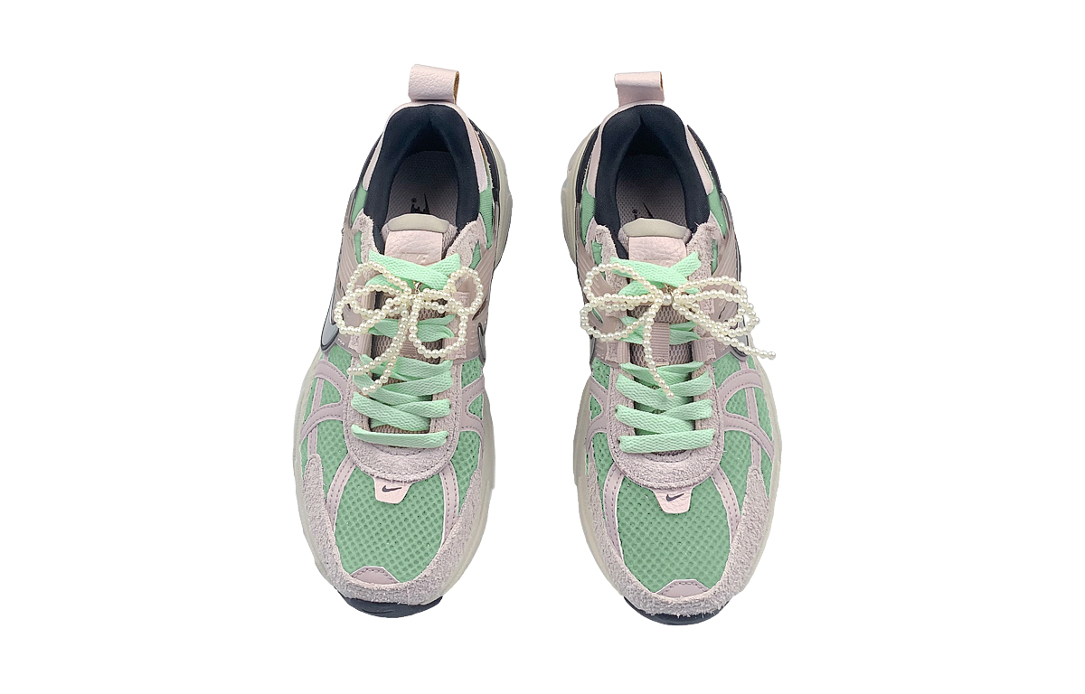 Nike V2K Run Slip Resistant Abrasion Resistant Low top Running Shoes Women’s Green Pink