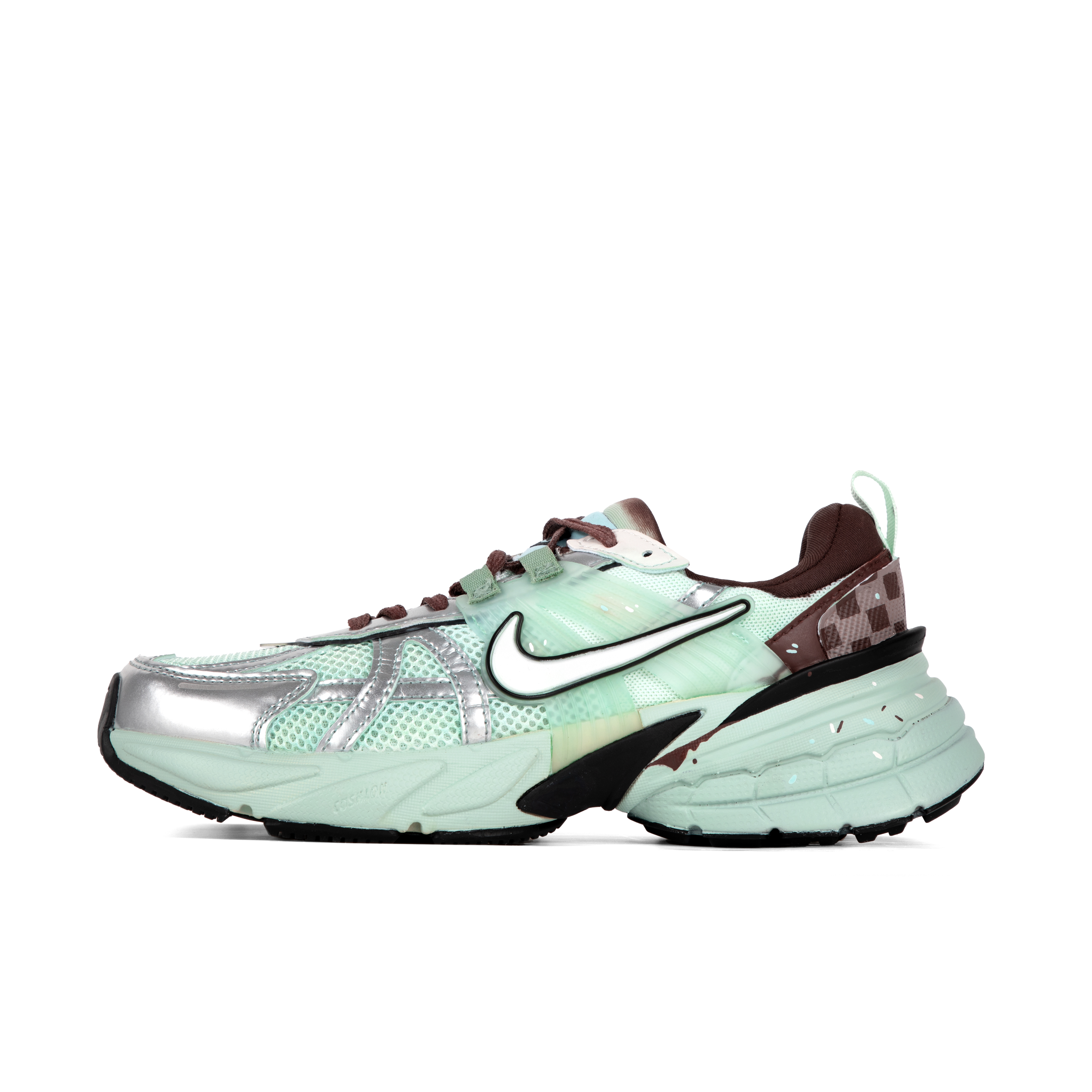 【Индивидуальные кроссовки】 nike v2k пробег со звезд высокая сорт нескользящие Носить -устойчивый низкий для отдыха Беговая обувь женский Тонкий и тонкий цвет