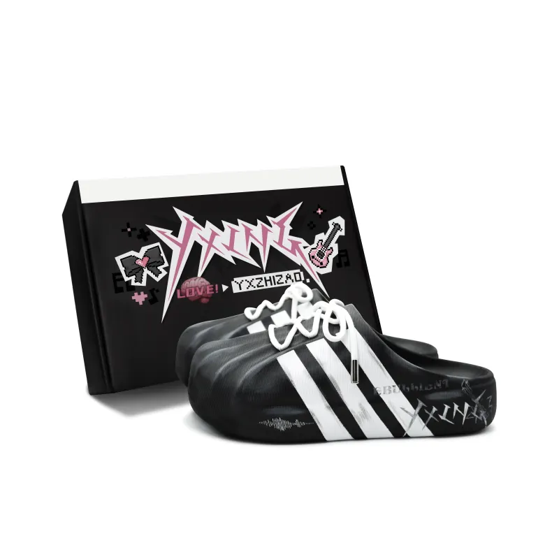 Adidas Originals AdiFOM Superstar Closed Toe Slippers Unisex Black White Gray