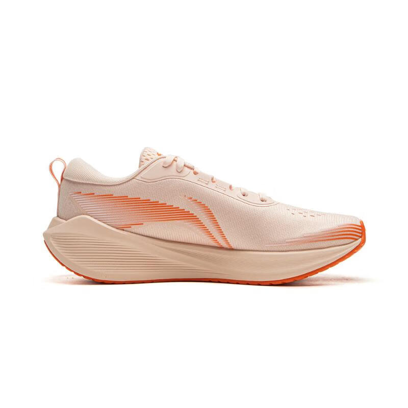 Li Ning Slip Resistant Abrasion Resistant Low top Casual Running Shoes Women’s Beige Orange