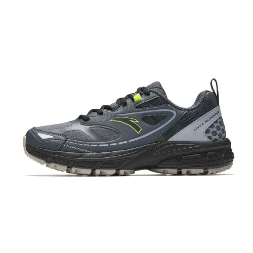 Anta Fabric Low top Running Shoes Men's Black Gray