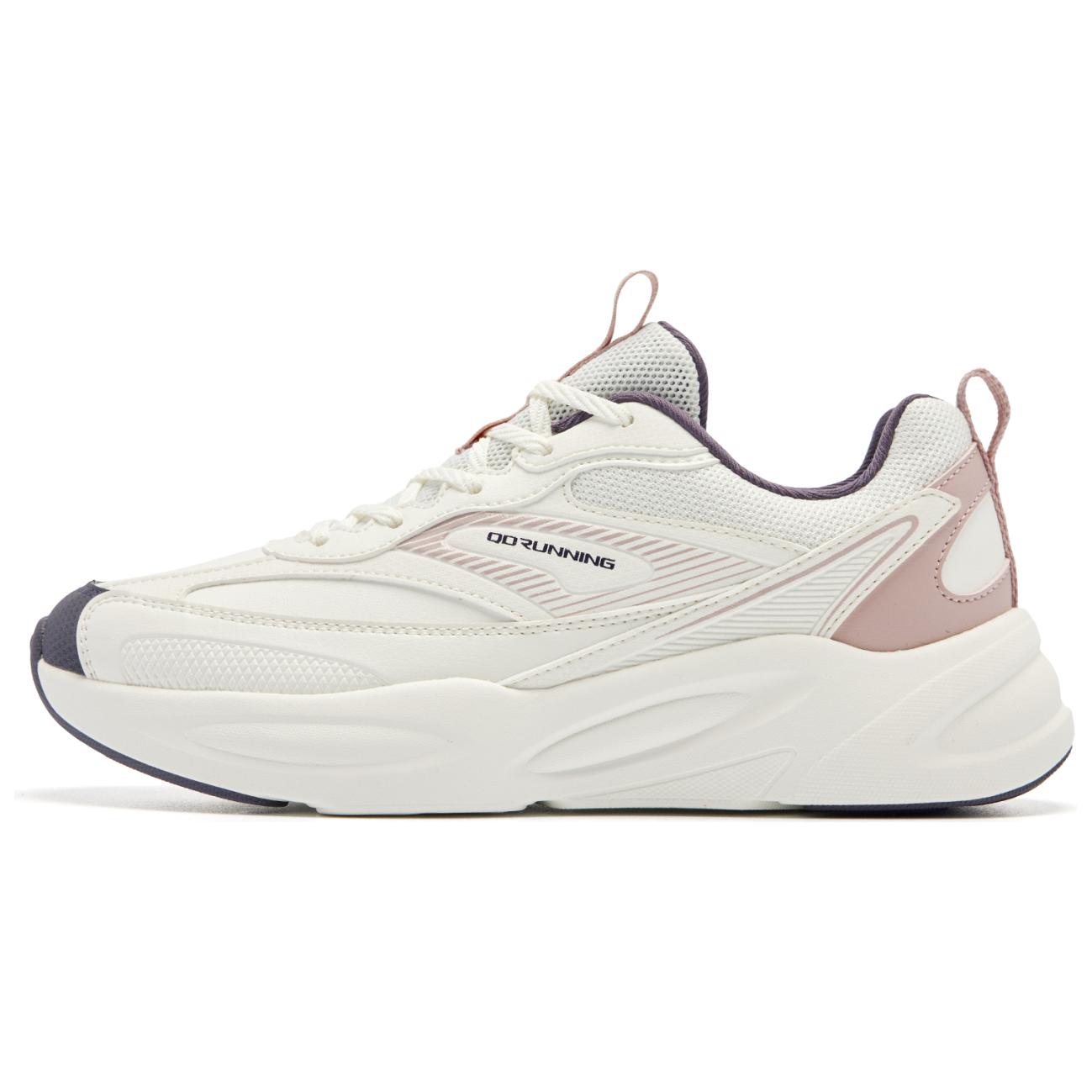 QIAODAN Slip Resistant Abrasion Resistant Slip Resistant Abrasion Resistant Low top Running Shoes Women’s White Pink