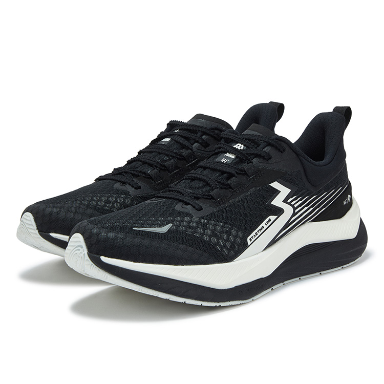361° Voyage Cushioning Slip Resistant Abrasion Resistant Low top Casual Running Shoes Unisex Black White