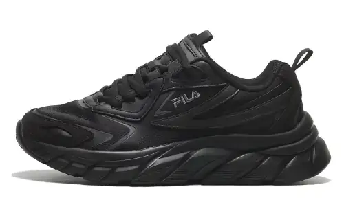 FILA Abrasion Resistant Breathable Low top Running Shoes Unisex Black