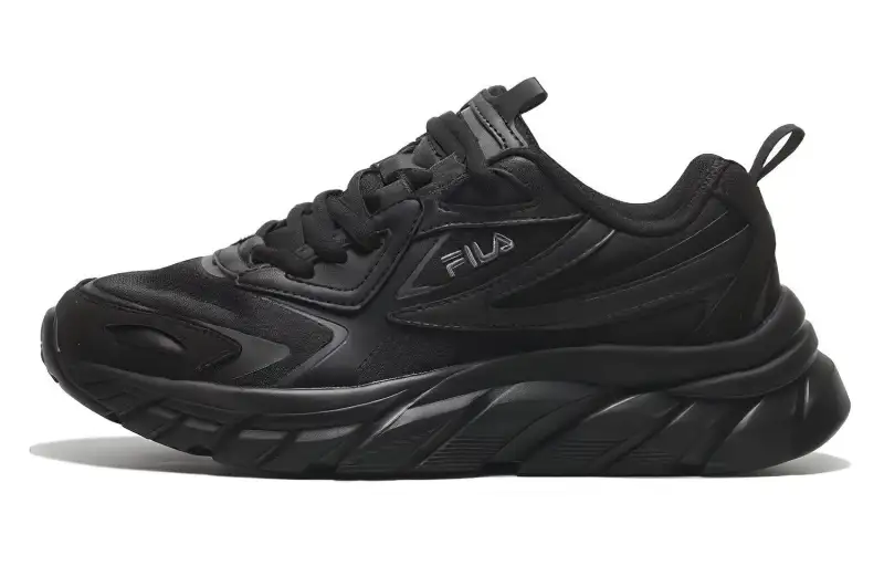 FILA Abrasion Resistant Breathable Low top Running Shoes Unisex Black