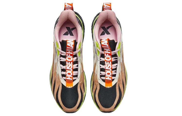 HELANWU x XTEP Flowing Spirit Slip Resistant Abrasion Resistant Low top Running Shoes Men’s Black Beige