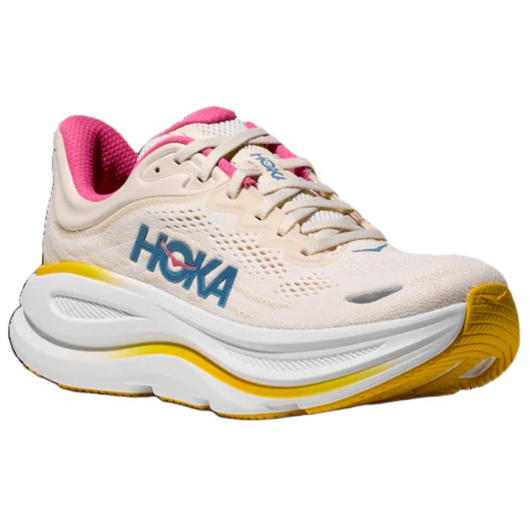 HOKA ONE ONE Bondi 9 Breathable Running Shoes Women’s Beige D Width