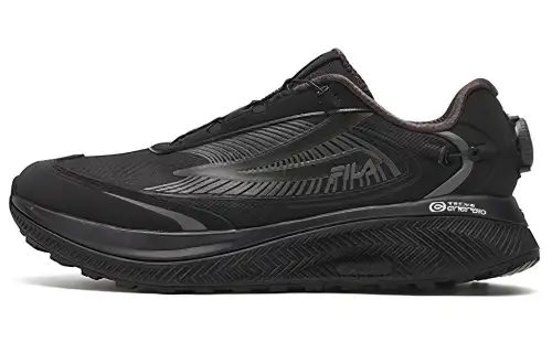 FILA BOA WOLF 1+ Textile, Synthetic Leather Wear resistant And Waterproof Low top Casual Shoes Men's Black