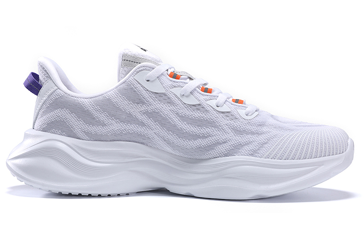 PEAK Comfortable Cushioning Slip Resistant Abrasion Resistant Low top Running Shoes Men’s White