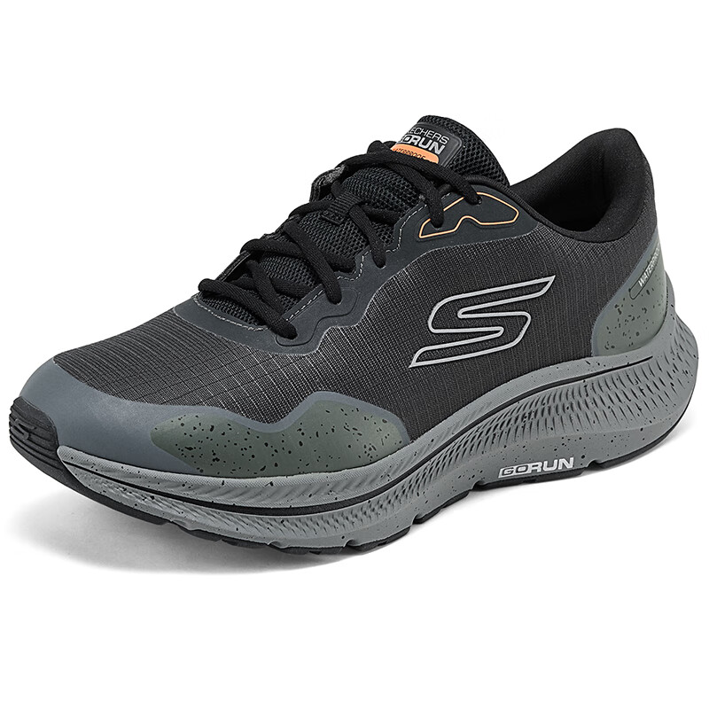 Skechers GO RUN Comfortable Low top Running Shoes Men’s Black Gray