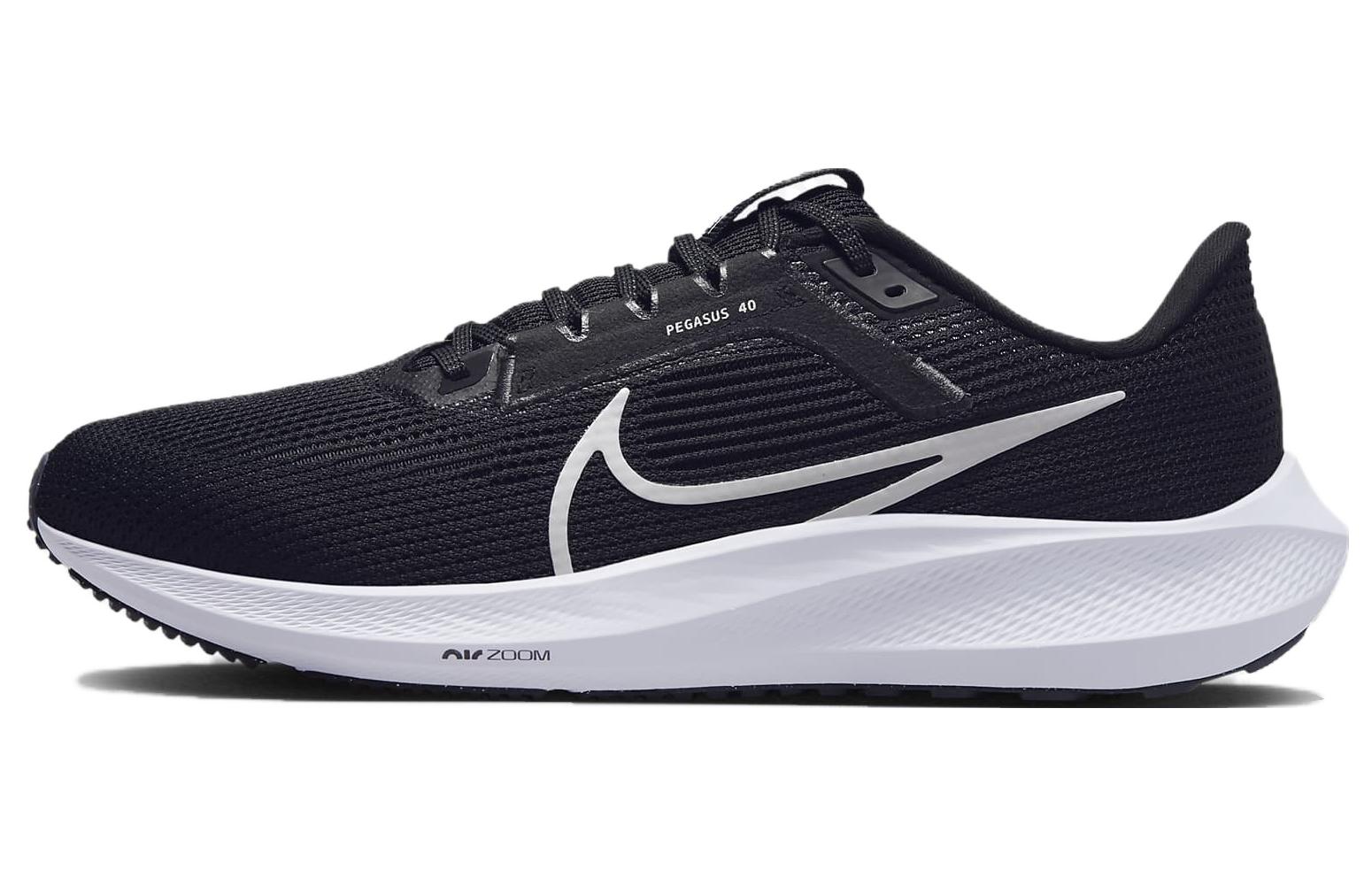 Nike Air Zoom Pegasus 40 Comfortable Fit Low Top Casual Training Running Shoes Men's Black