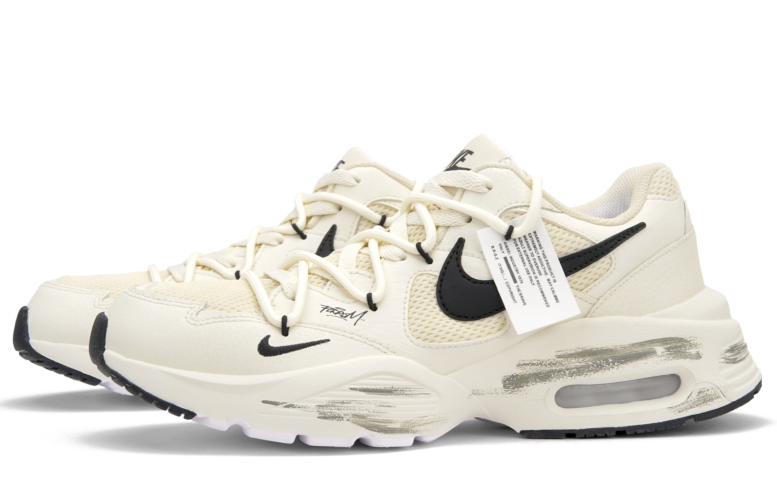 Nike Air Max Fusion Low top Running Shoes Unisex Beige Black