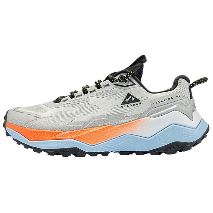 QIAODAN Non slip Lightweight Low top Casual Running Shoes Men’s Gray Silver