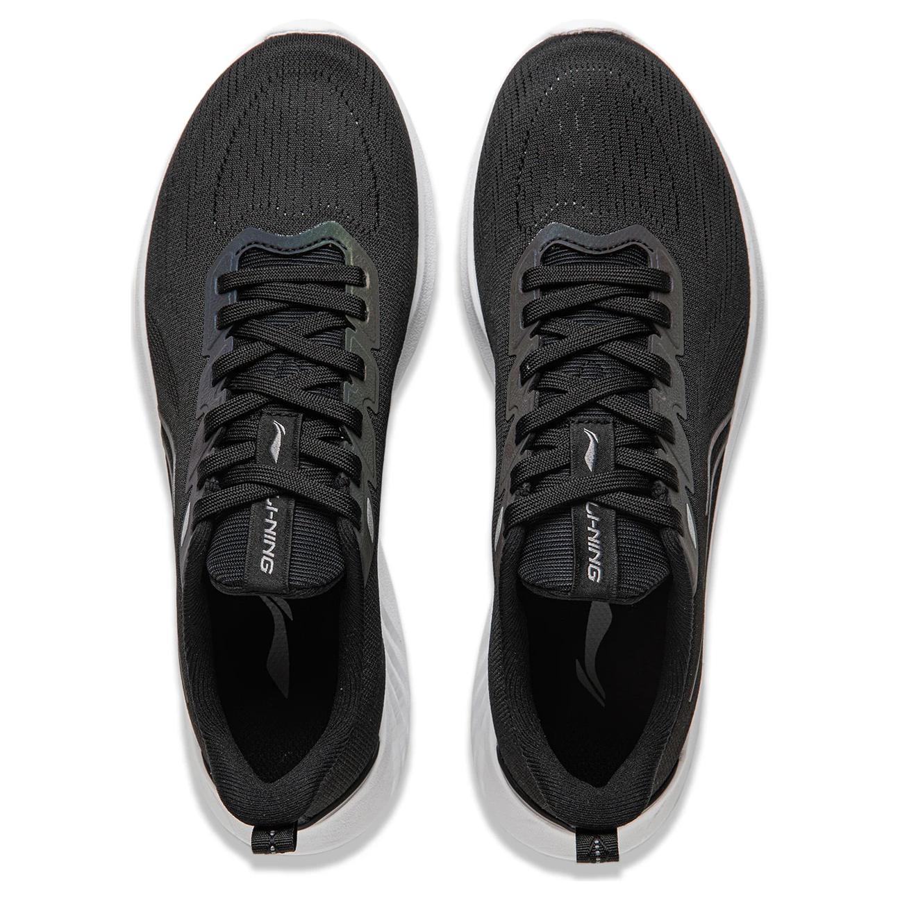 Li Ning Qingyi Comfortable Cushioning, Wear Resistant Low top Running Shoes Women’s Black White