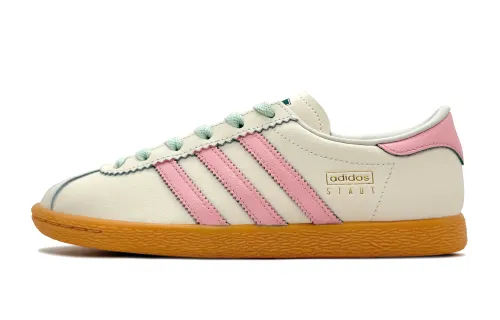 Adidas Originals Stadt Slip Resistant Abrasion Resistant Low top Skateboard Shoes Unisex Beige White Pink