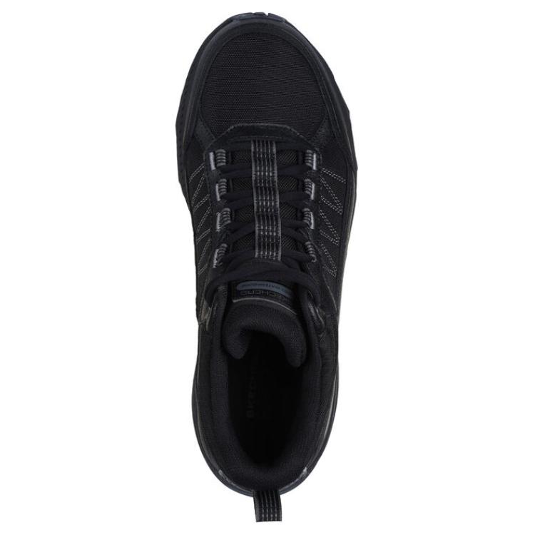 Skechers Go Run Trail Wear resistant And Waterproof Mid top Running Shoes Men’s Black Gray