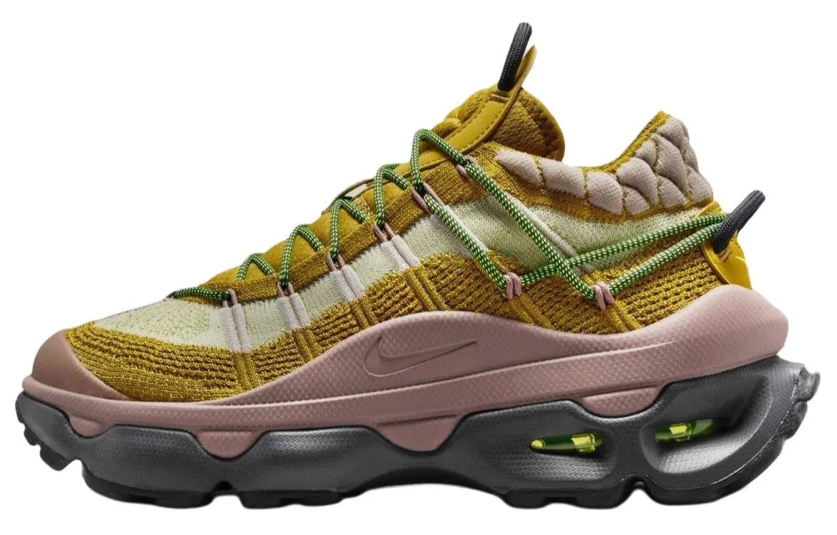 Nike Air Max Flyknit Venture Fabric Breathable Support Low top Outdoor Shoes Women's Yellow Pink