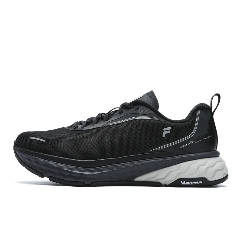 FILA SPD CHEETAH Breathable Support Rebound Low top Running Shoes Men's Galloping Horse Black