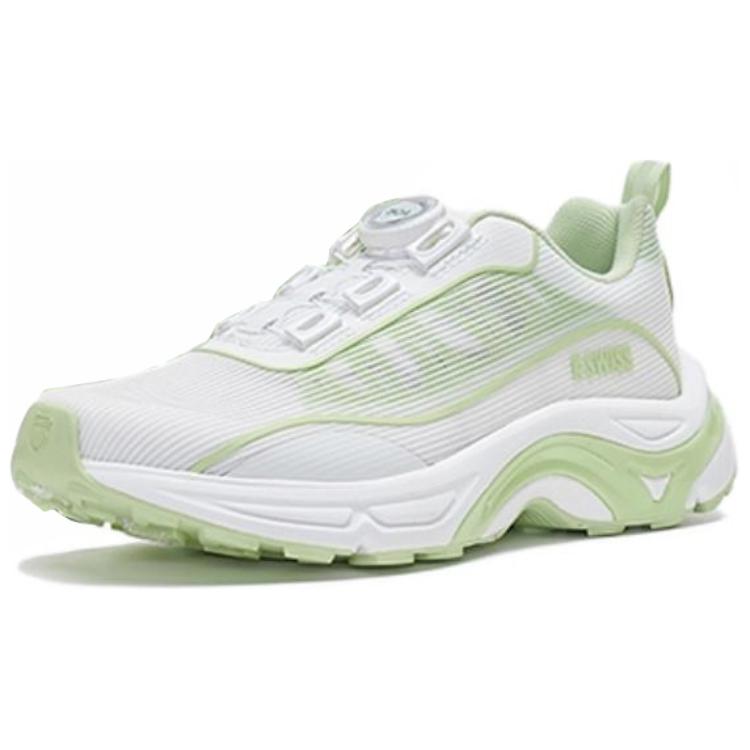 K·SWISS Slip Resistant Abrasion Resistant Slip Resistant Abrasion Resistant Low top Running Shoes Unisex White Green