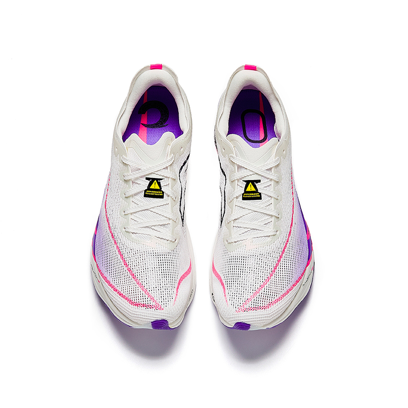 Anta C10 Pro Slip Resistant And Breathable Low top Marathon Running Shoes Women’s White Purple Pink