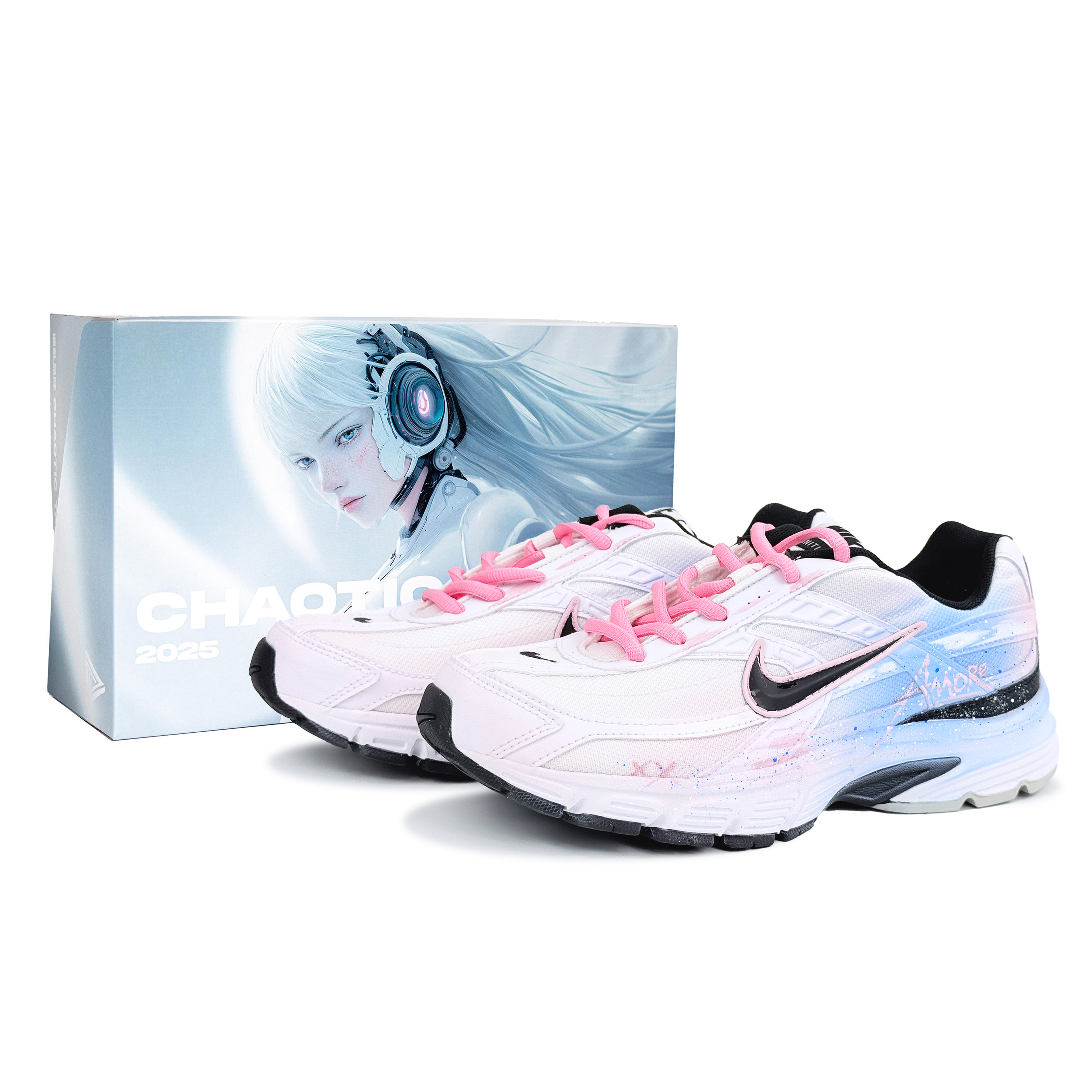 Nike Initiator Breathable Low top Running Shoes Unisex Pink Blue