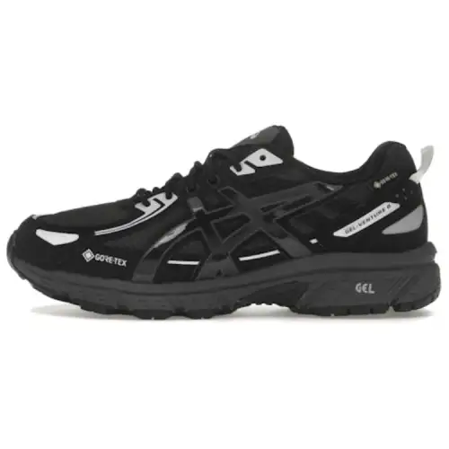 Asics Gel Venture 6 Abrasion Resistant Low top Running Shoes Unisex Black White
