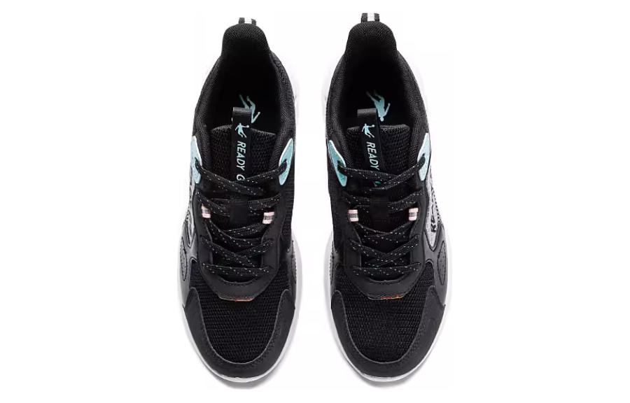 QIAODAN Slip Resistant Abrasion Resistant Low top Casual Running Shoes Women’s Black Blue