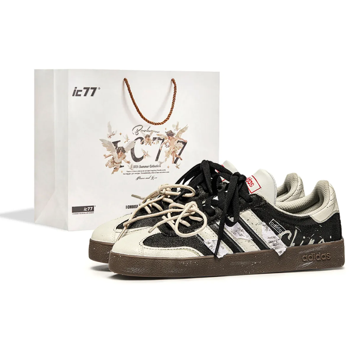 Adidas VL COURT 2.0 IC77 Shopping Bag, Bubble Gothic Abrasion Resistant Abrasion Resistant Low top Skateboard Shoes
