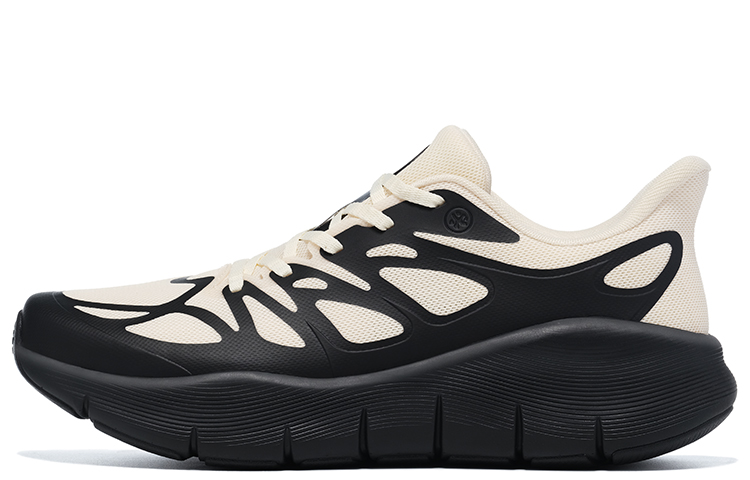 BMAI Bimai Expeditioner Pure Light Shock-absorbing, breathable and wear-resistant, ultra-light thick sole, sandwich mesh, jogging training, commuting and skipping wear, mixed EVA physical foam, low-top running shoes, men's panda