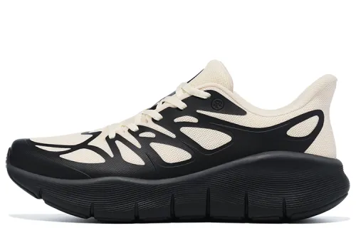 BMAI Bimai Expeditioner Pure Light Shock-absorbing, breathable and wear-resistant, ultra-light thick sole, sandwich mesh, jogging training, commuting and skipping wear, mixed EVA physical foam, low-top running shoes, men's panda