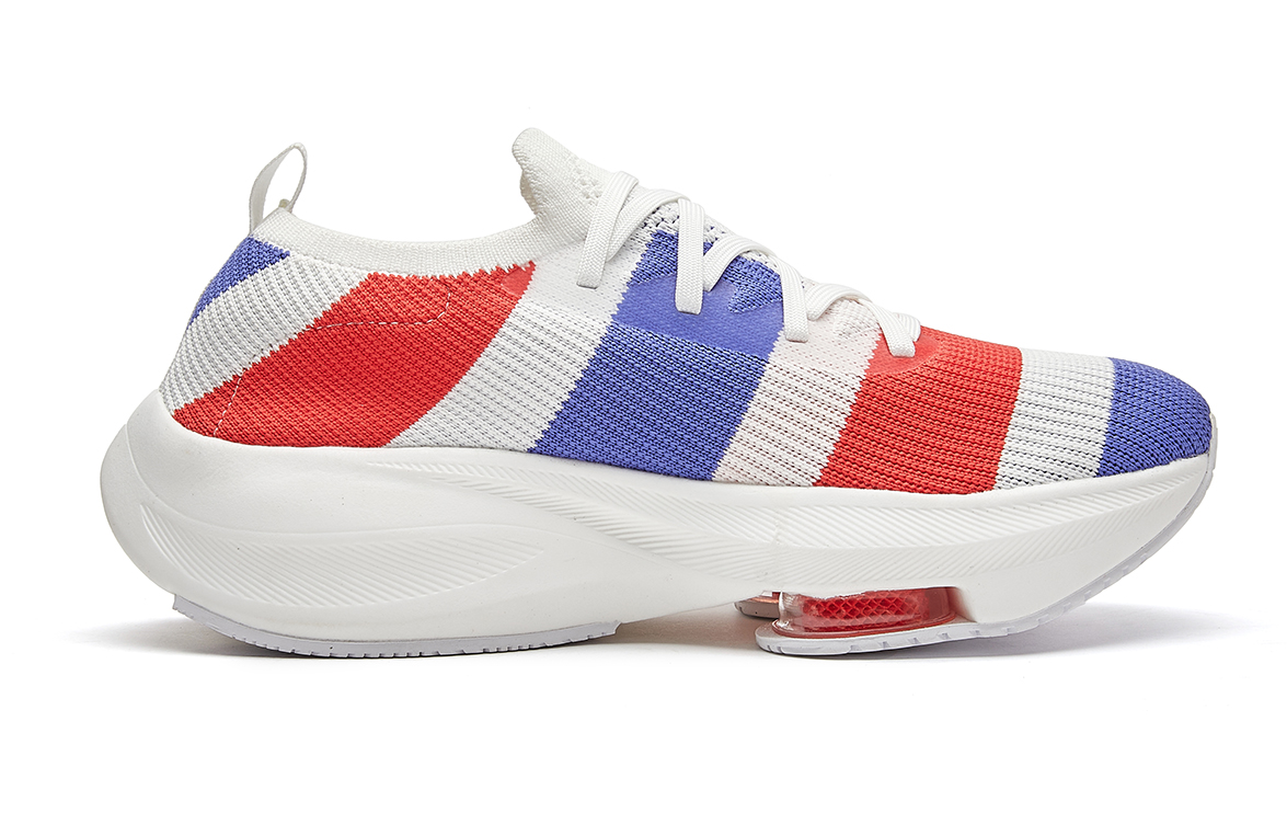 VOIT Running Shoes Unisex Low Top White/Blue/Red