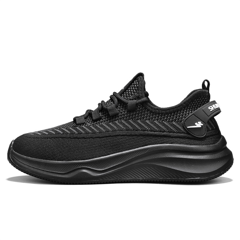 Binary Cushioning Rebound Lightweight Breathable Slip Resistant Low top Running Shoes Men’s Black