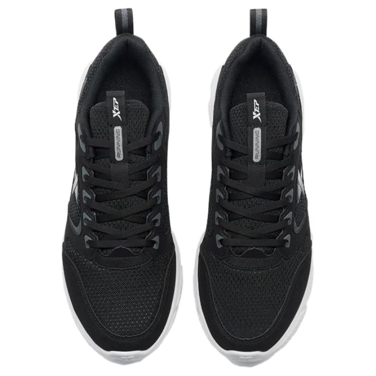 XTEP Coverage Slip Resistant Low top Casual Running Shoes Men’s Black White