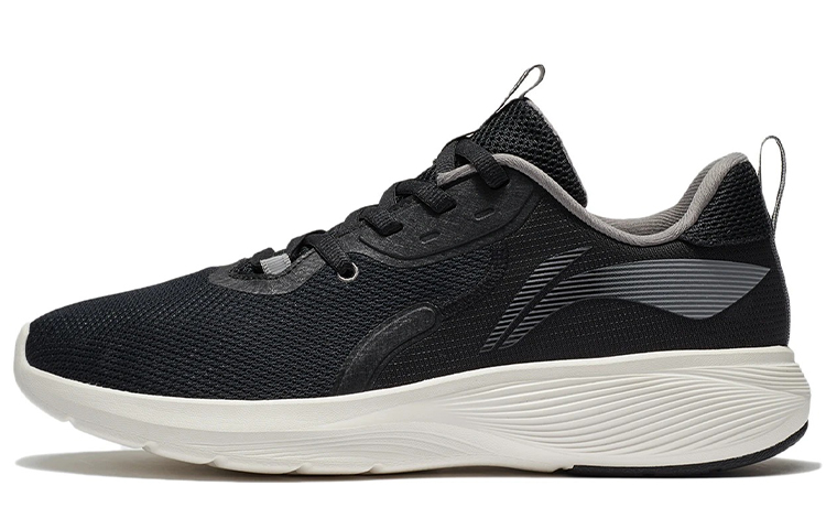 Li Ning Abrasion Resistant Abrasion Resistant Low top Running Shoes Men’s Black