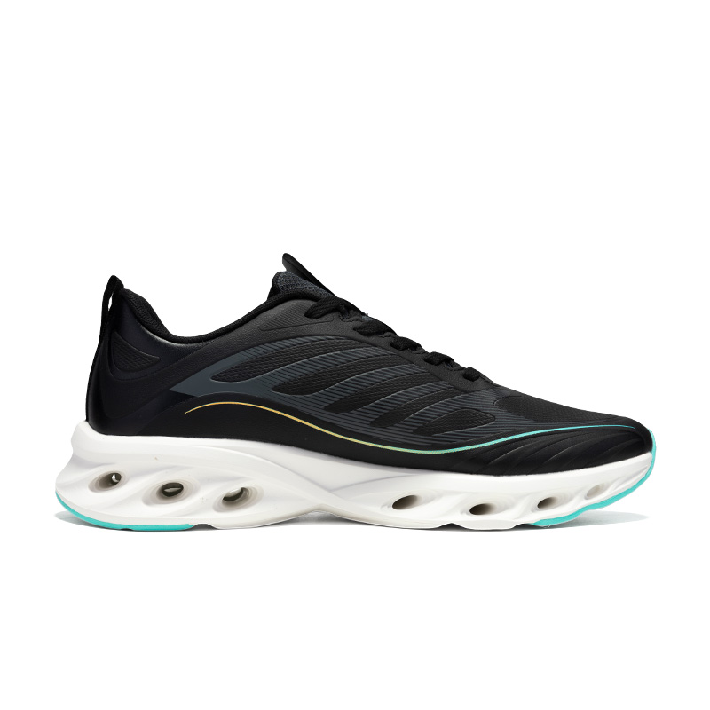 XTEP Cushioning Slip Resistant Abrasion Resistant Low top Casual Running Shoes Men’s Black Green