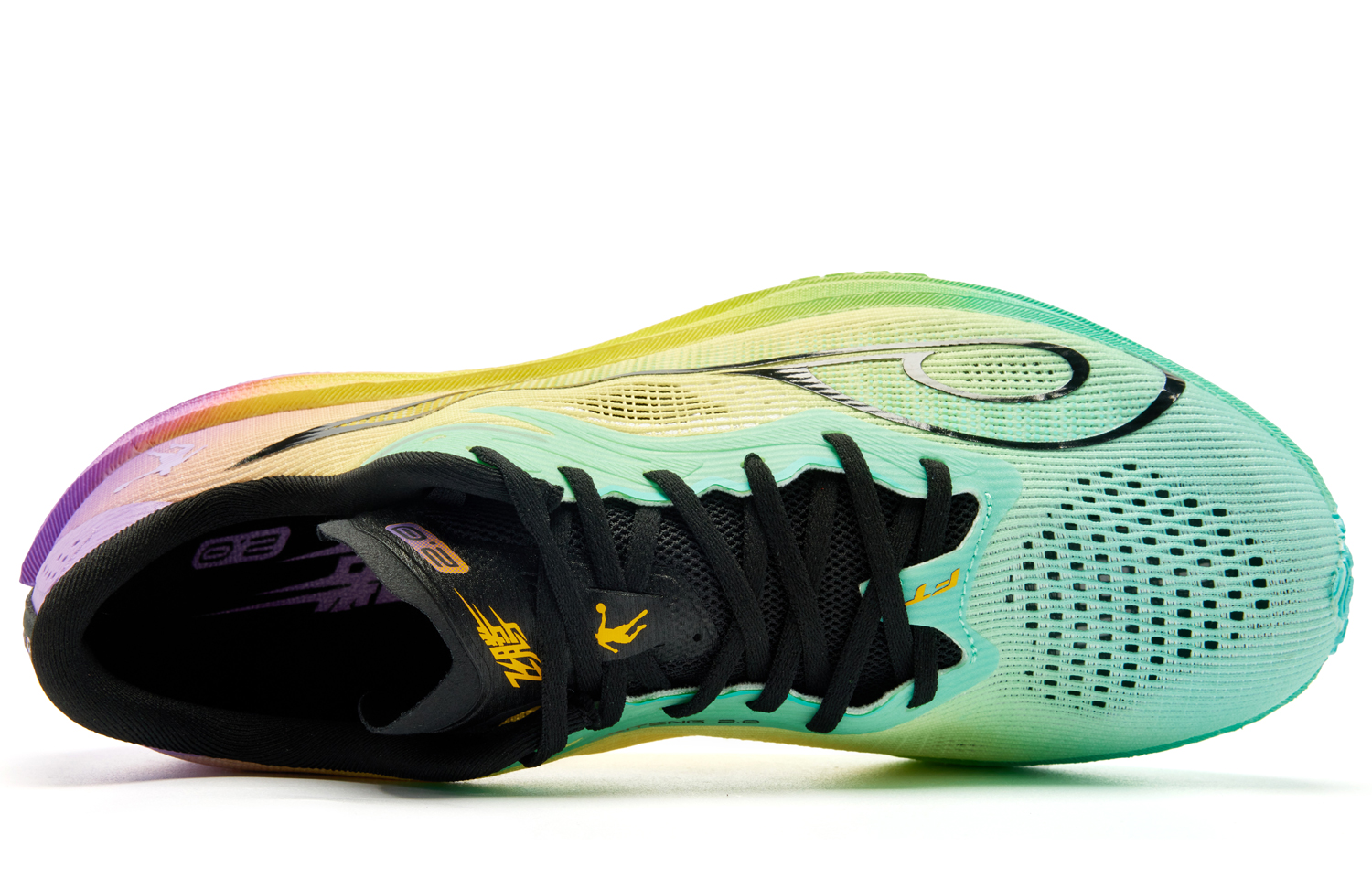QIAODAN Feiting 2.0 Running Shoes Men’s Low Top Smart Green Rhythm Yellow