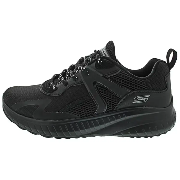 Skechers Cushioning Abrasion Resistant Breathable Coverage Low top Running Shoes Women's Black