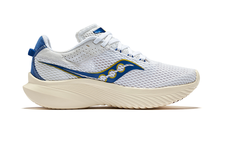Saucony Kinvara Elite 14 Fabric Cushioning Breathable Low top Running Shoes Women's White Blue