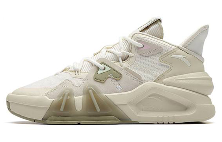 Anta Bastard Low top Skateboard Shoes Women's Light Beige White