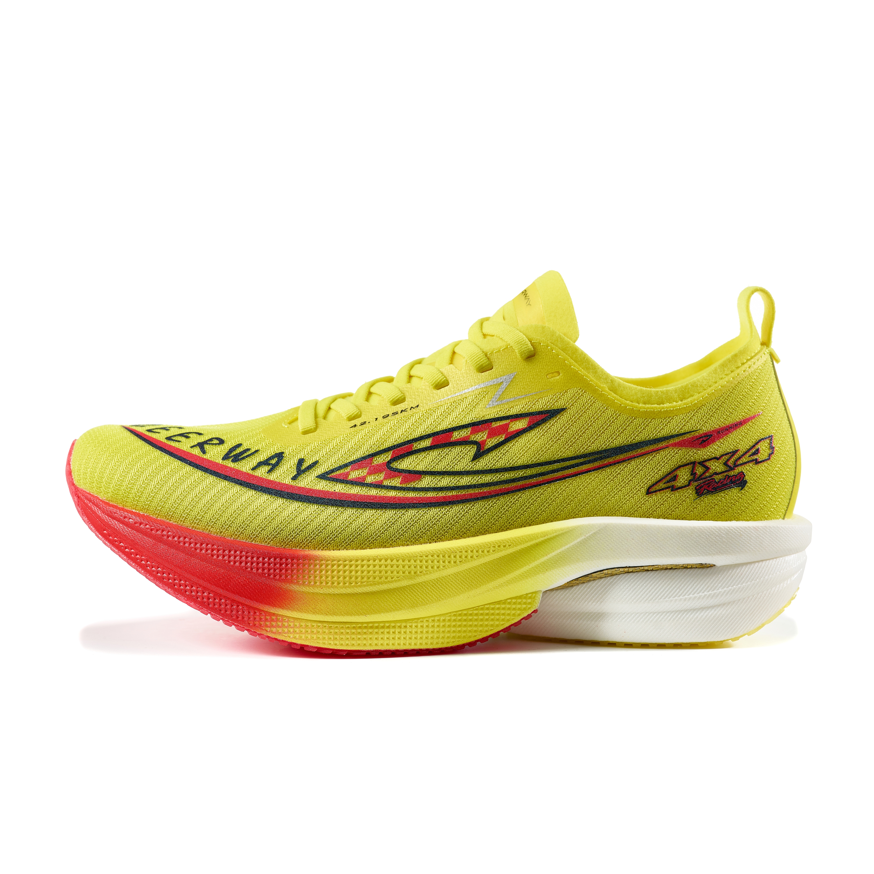 DEERWAY Running Shoes Unisex Red Yellow Mismatched