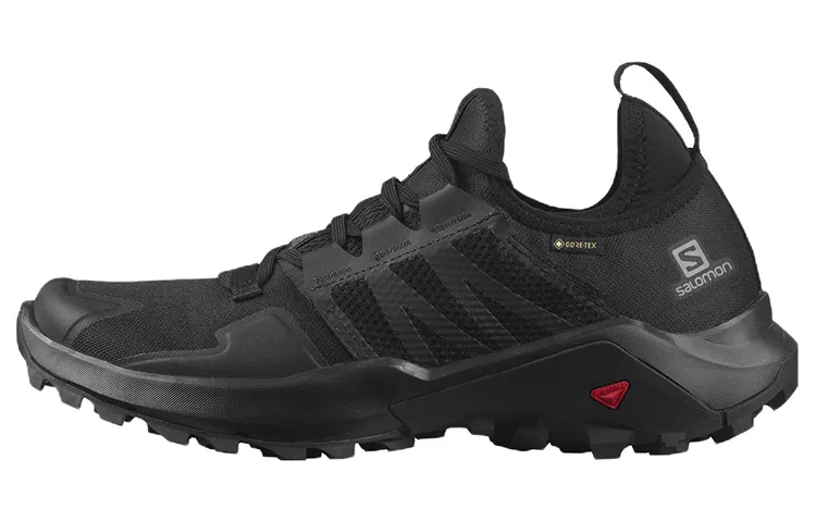 SALOMON Madcross Lace Up Fabric Abrasion Resistant Low top Running Shoes Men's Black