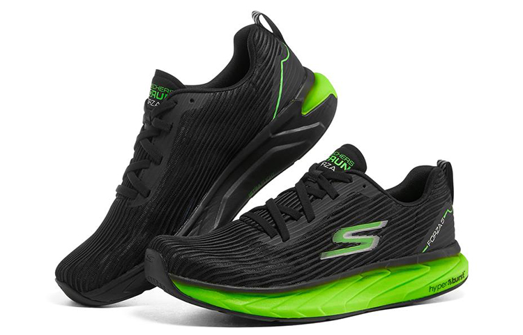 Skechers Go Run ‘Black Neon Green’
