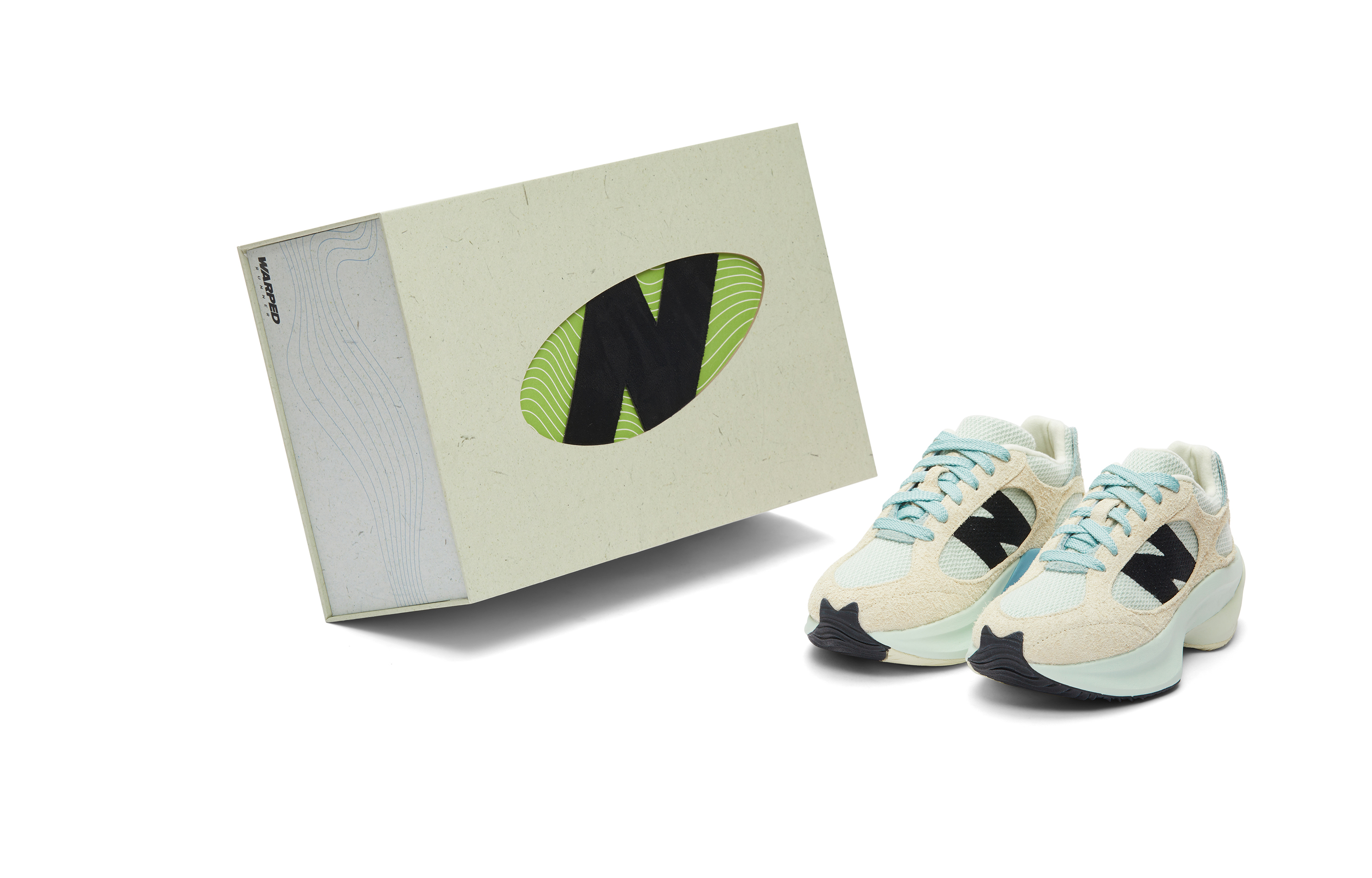 New Balance Wrpd Runner Low top Training Running Shoes Unisex Beige Blue Reflective Set