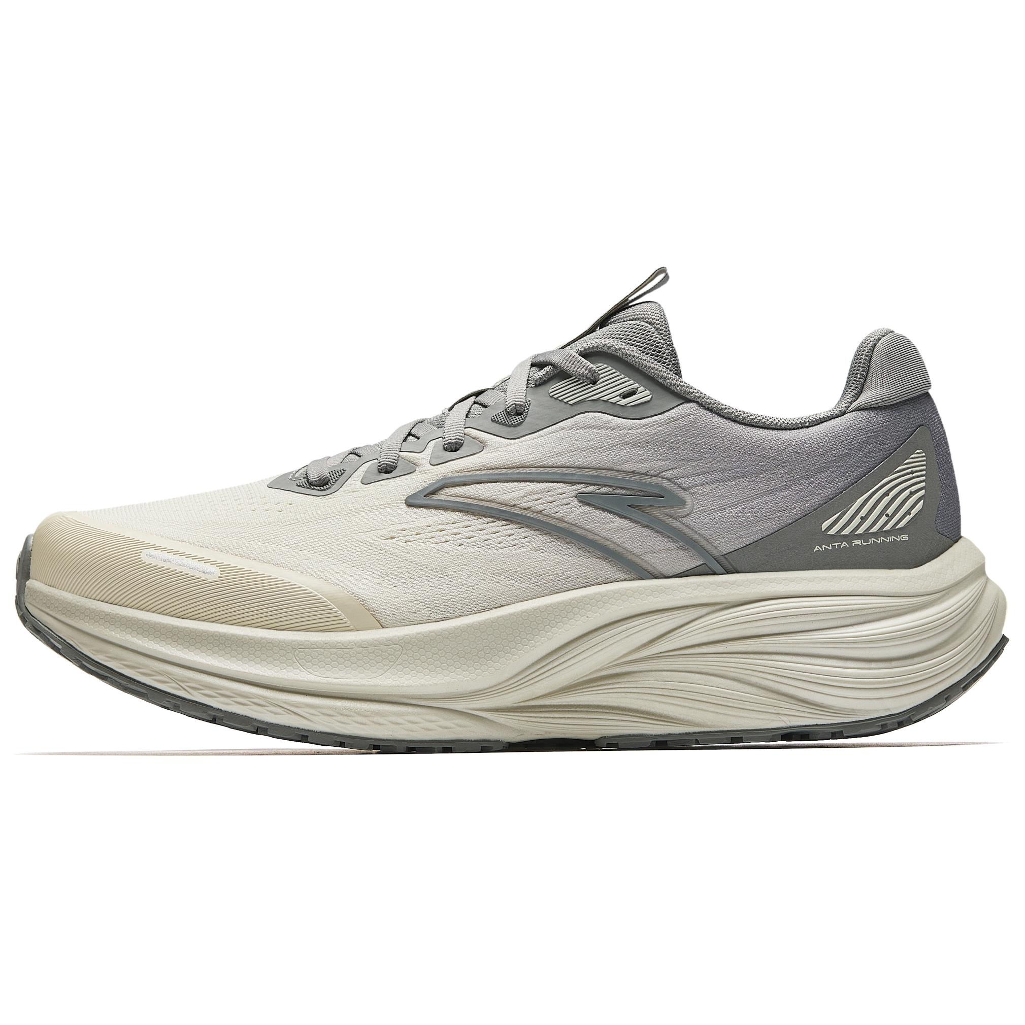 Anta Cushioning Anti-Slip Wear-Resistant Breathable Height Increasing Low-Top Casual Running Shoes Men’s Greige