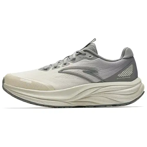 Anta Cushioning Anti-Slip Wear-Resistant Breathable Height Increasing Low-Top Casual Running Shoes Men's Greige