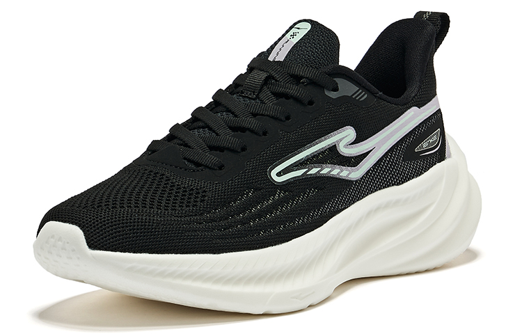 Erke Slip Resistant Abrasion Resistant Low top Running Shoes Women’s Jet Black Mineral Purple